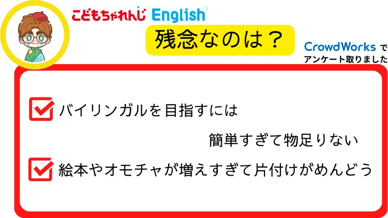 こどもちゃれんじイングリッシュのデメリット